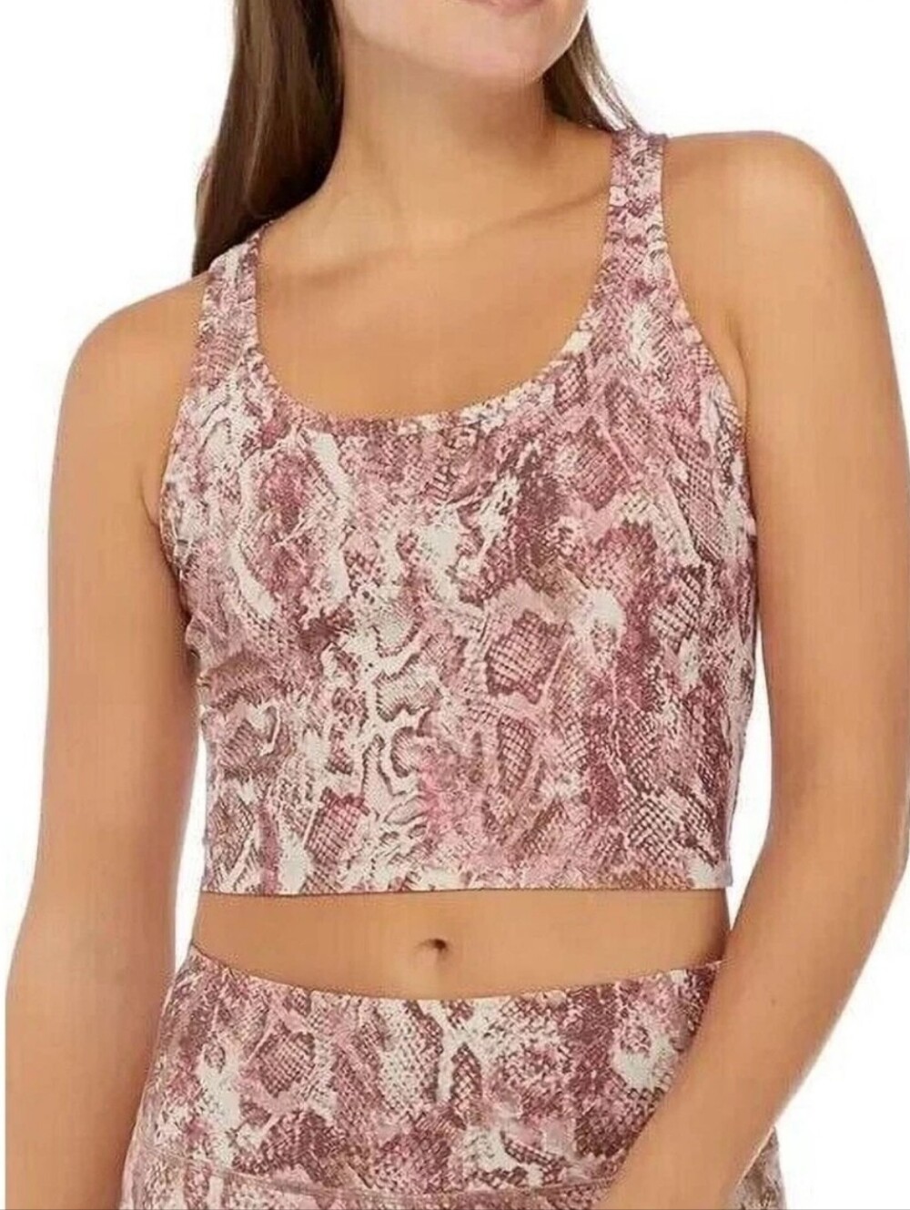 Calvin Klein Womens Performance Printed Racerback Crop Tank Top Size XL NWT